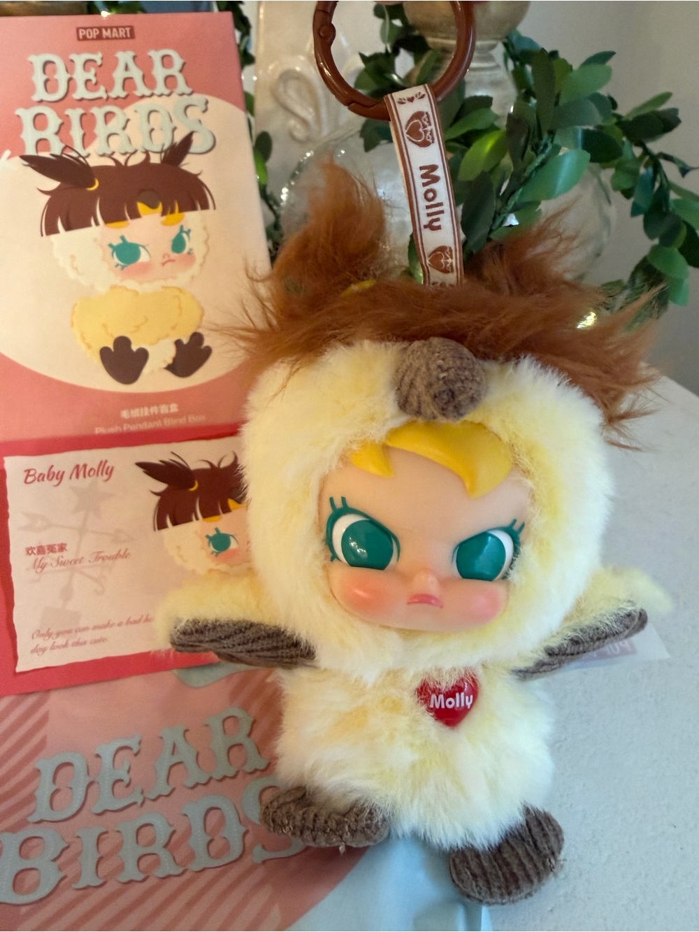 Dear Birds Pop Mart Baby Molly Plush Pendant “My Sweet Trouble”